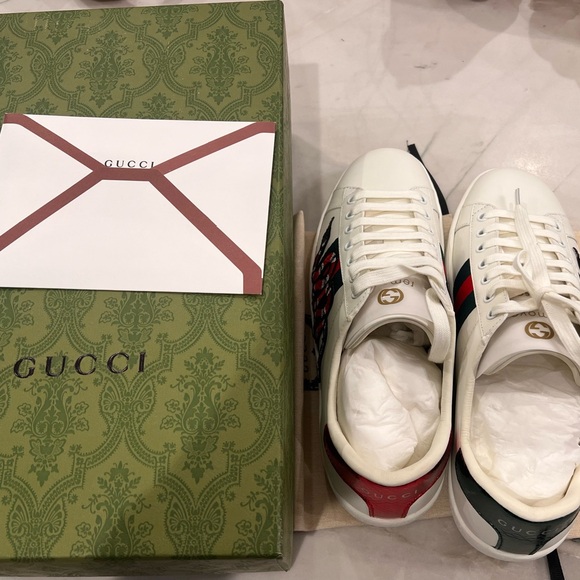 Gucci Leather Ace Sneaker Men’s Size 9 Brand New Never worn - Picture 7 of 10